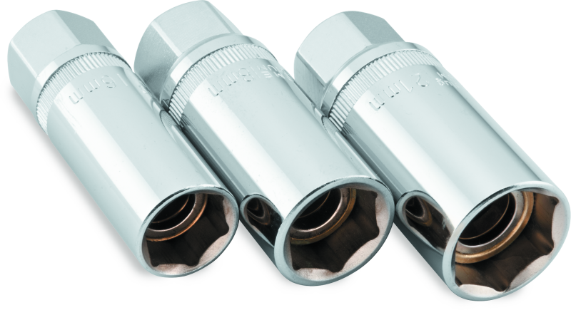 BikeMaster Sparkplug Socket Set Magnetic 16/18/22mm Tools BikeMaster