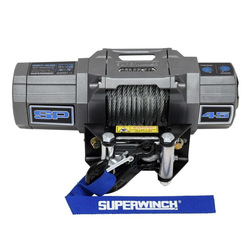 Superwinch 4500 LBS 12V DC 15/64in x 40ft Steel Rope Roller Fairlead SP 45 Winch Winches Superwinch