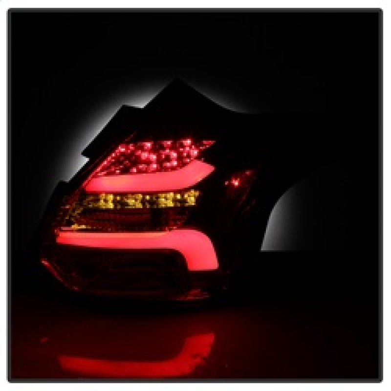 Spyder 12-14 Ford Focus 5DR LED Tail Lights - Red Clear (ALT-YD-FF12-LED-RC) Tail Lights SPYDER