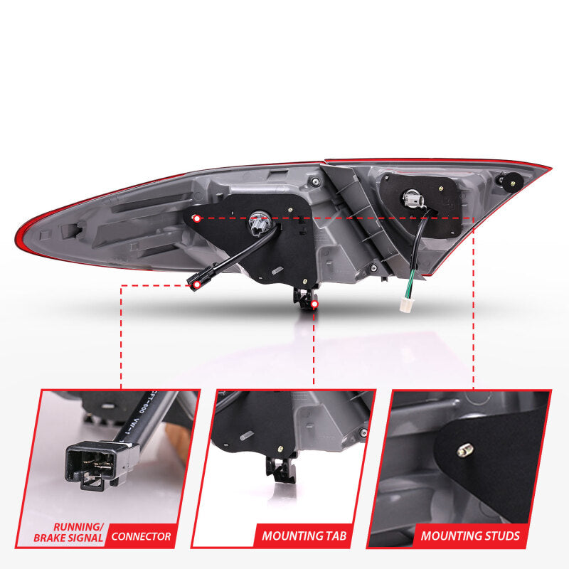 ANZO 2015-2016 Toyota Camry LED Taillights Smoke Tail Lights ANZO