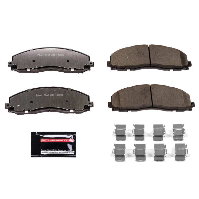 Power Stop 12-19 Ford F-250 Super Duty Front Z36 Truck & Tow Brake Pads w/Hardware Brake Pads - Performance PowerStop