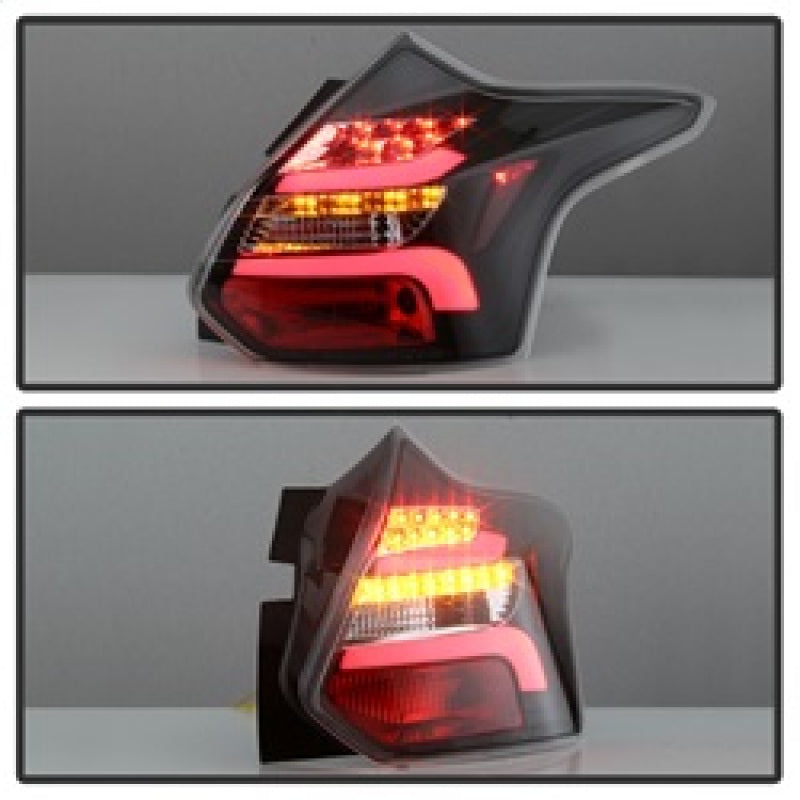 Spyder 12-14 Ford Focus 5DR LED Tail Lights - Black (ALT-YD-FF12-LED-BK) Tail Lights SPYDER