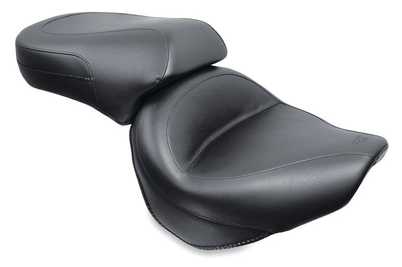 Mustang 98-16 Yamaha V-Star 650 Custom, 98-10 V-Star 650 Classic Touring 1PC Seat - Black One-Piece Motorcycle Seats Mustang Motorcycle
