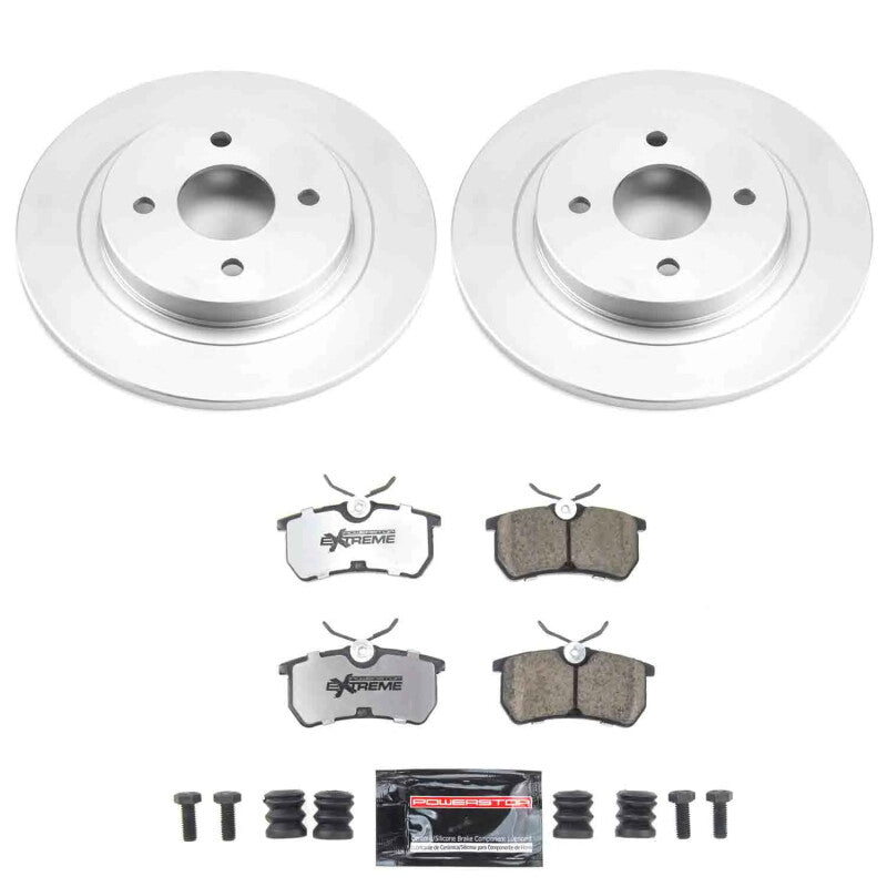 Power Stop 02-04 Ford Focus Rear Z26 Coated Brake Kit Brake Kits - Performance D&S PowerStop