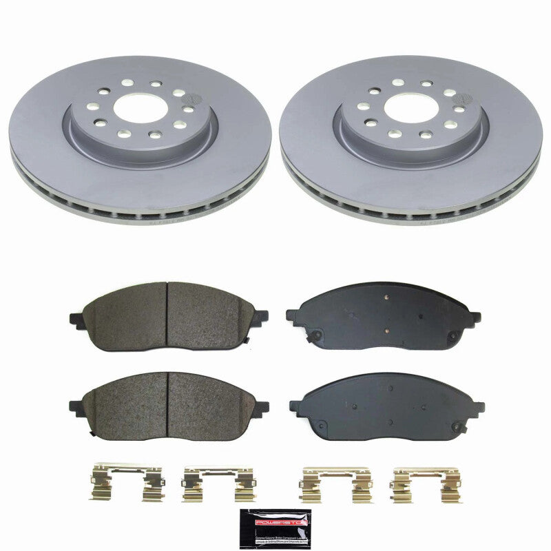 Power Stop 22-24 Jeep Grand Cherokee Front Z17 Coated Brake Kit Brake Kits - Performance Blank PowerStop