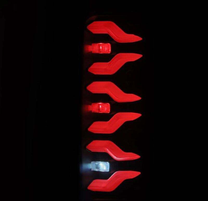 AlphaRex 87-96 Ford Bronco/F-150 Luxx-Series LED Tail Lights - Black Tail Lights AlphaRex