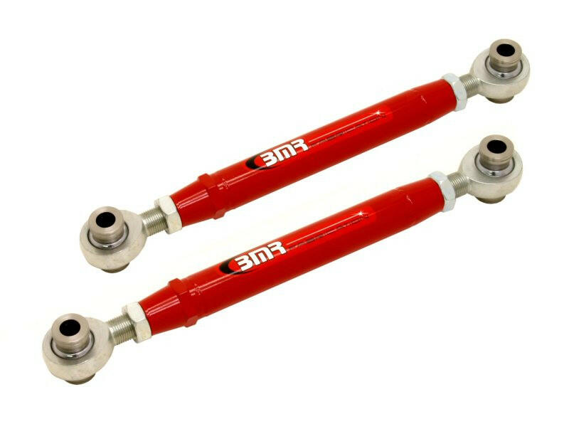 BMR 10-15 5th Gen Camaro Rear Adj. Rod Ends Toe Rods - Red Suspension Arms & Components BMR Suspension