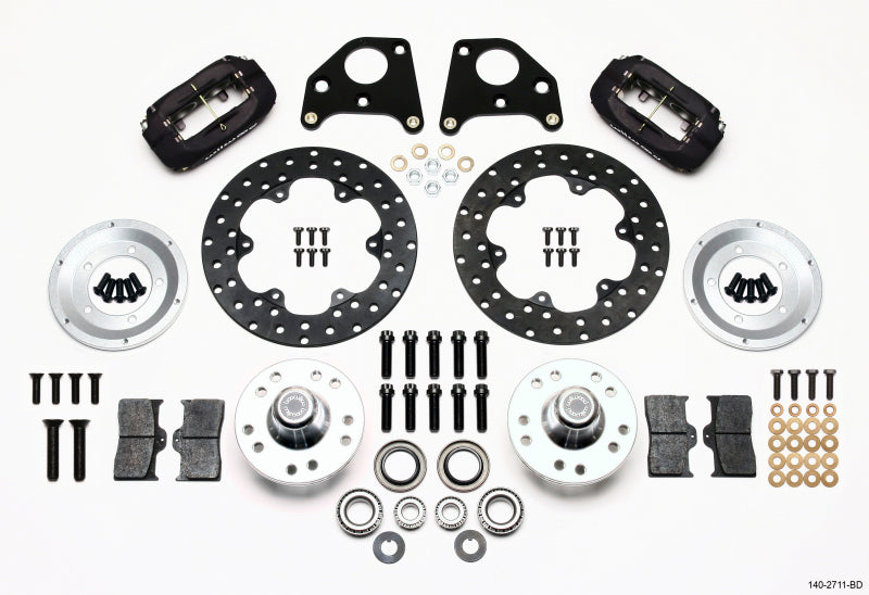 Wilwood Forged Dynalite Front Drag Kit Drilled Rotor 62-72 CDP B & E Body-Drum Big Brake Kits Wilwood