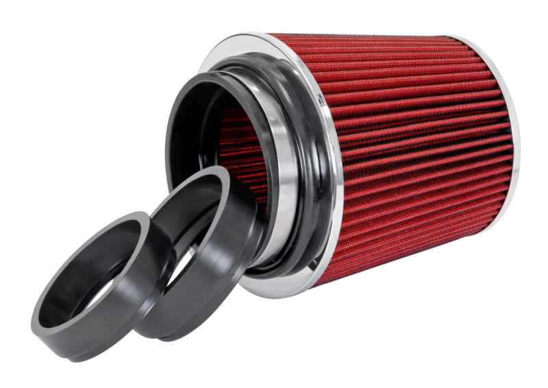 Spectre Adjustable Conical Air Filter 5-1/2in. Tall (Fits 3in. / 3-1/2in. / 4in. Tubes) - Red Air Filters - Universal Fit Spectre