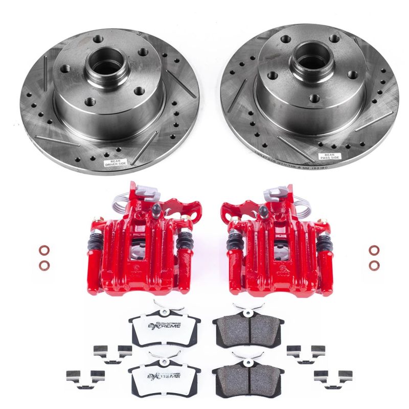 Power Stop 98-01 Audi A4 Rear Z26 Street Warrior Brake Kit w/Calipers Brake Kits - Performance D&S PowerStop