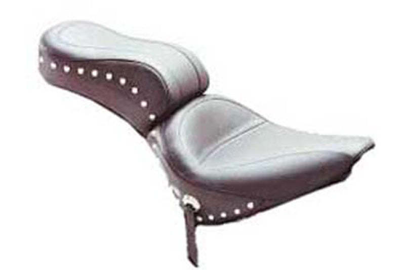 Mustang 84-06 Harley Standard Rear Tire Standard Touring 1PC Seat w/Studs - Black One-Piece Motorcycle Seats Mustang Motorcycle