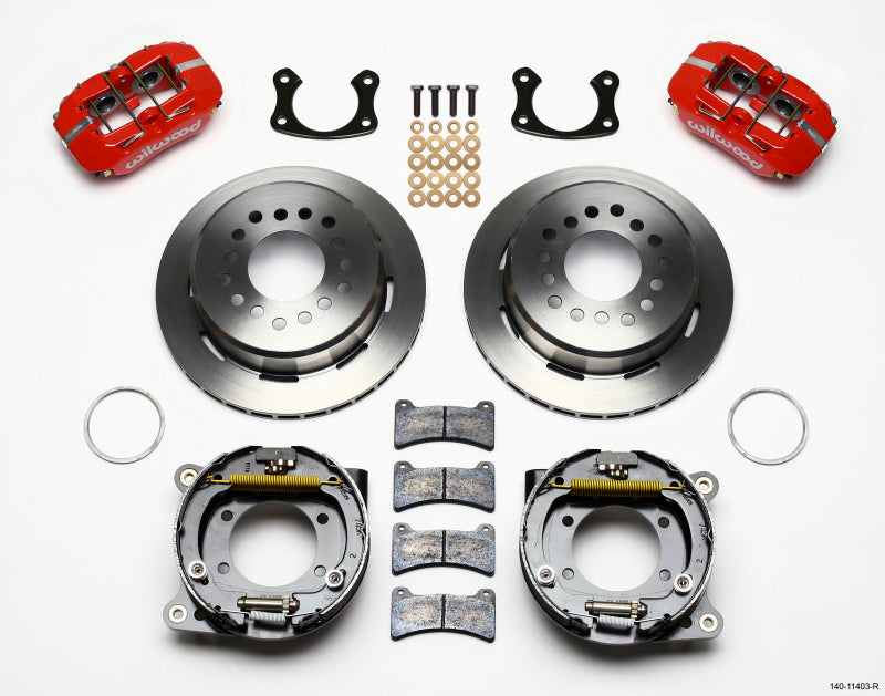 Wilwood Dynapro Low-Profile 11.00in P-Brake Kit - Red Small Ford 2.50in Offset Big Brake Kits Wilwood
