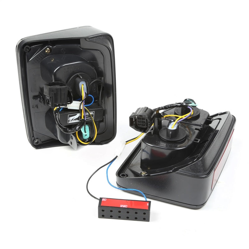 Rugged Ridge Led Tail Light Set Smoke 07-18 Jeep Wrangler Light Bars & Cubes Rugged Ridge