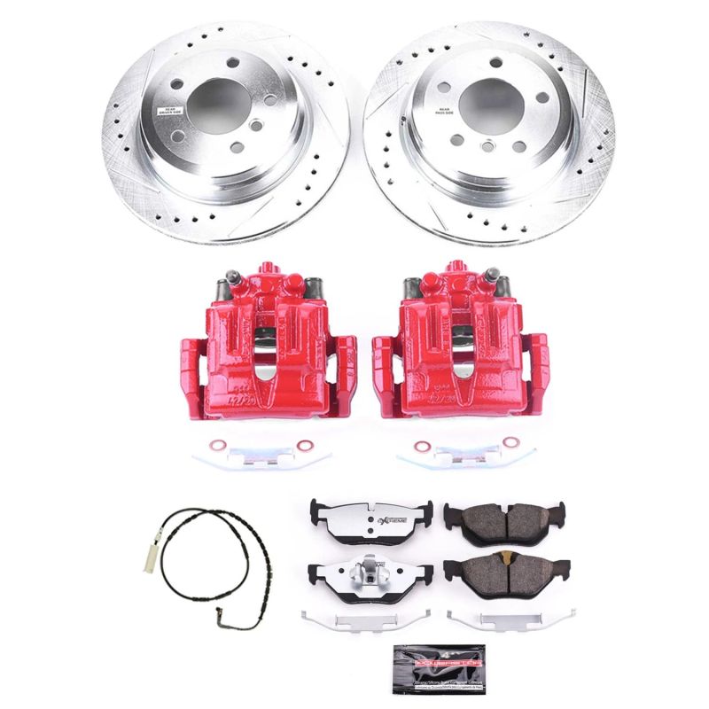 Power Stop 07-10 BMW 328i Rear Z26 Street Warrior Brake Kit w/Calipers Brake Kits - Performance D&S PowerStop