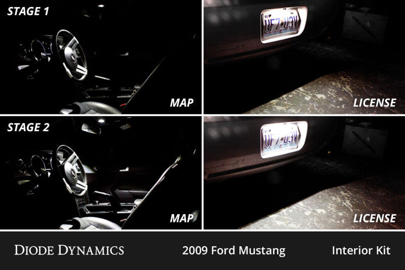 Diode Dynamics 05-09 d Mustang Interior LED Kit Cool White Stage 2 Dash & Interior Trim Diode Dynamics