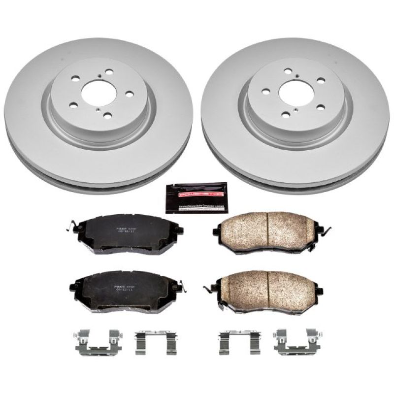 Power Stop 14-18 Subaru Forester Front Z17 Evolution Geomet Coated Brake Kit Brake Kits - Performance Blank PowerStop