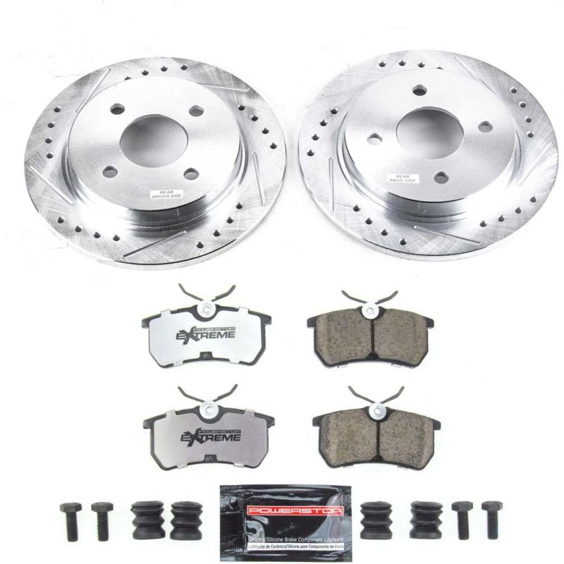 Power Stop 14-19 Ford Fiesta Rear Z26 Street Warrior Brake Kit Brake Kits - Performance D&S PowerStop
