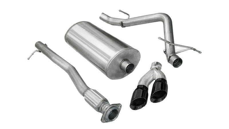 Corsa 2011-2013 GMC Sierra Ext. Cab/Std. Bed 1500 6.2L V8 Black Sport Cat-Back Exhaust Catback CORSA Performance