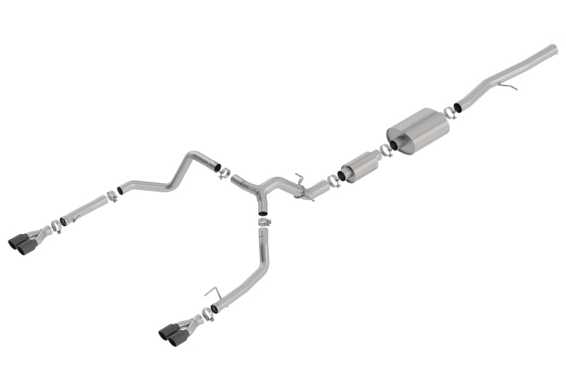 Borla 19 Chevrolet Silverado/GMC Sierra 1500 6.2L SS (S-Type) Catback Exhaust - Black Chrome Tips Catback Borla
