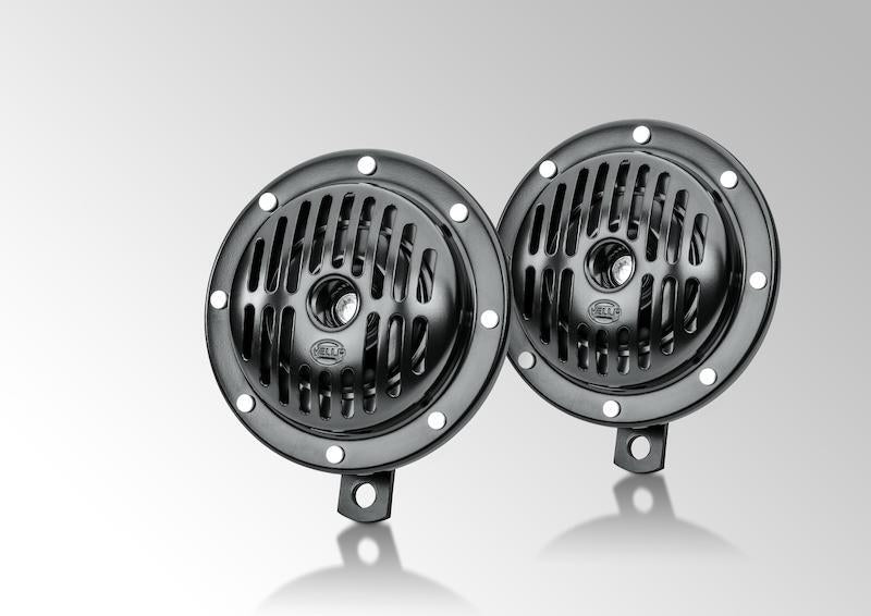 Hella Supertone Horn Kit 12V 310/380HZ HTone Black Horns Hella