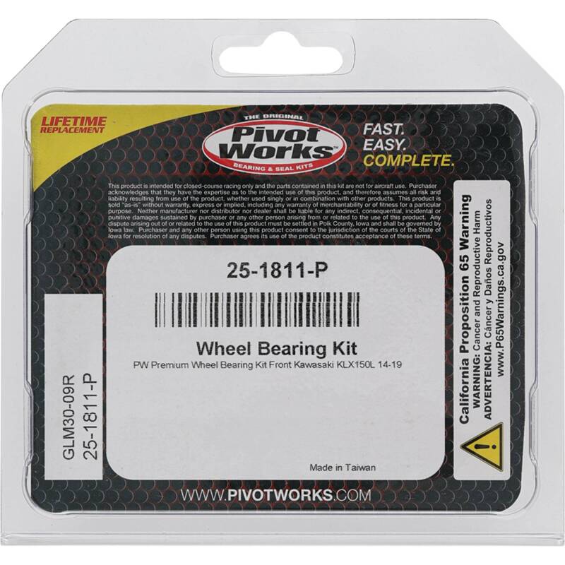 Pivot Works Kawasaki Wheel Bearing Kit Premium Bearings Control Arms Pivot Works