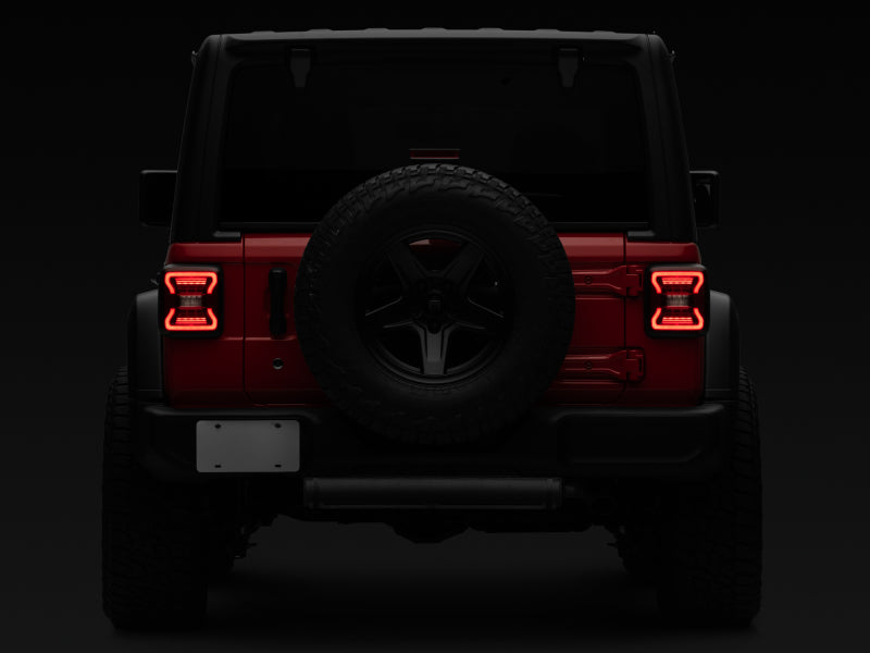 Raxiom 18-22 Jeep Wrangler JL LED Tail Lights- Black Housing - Red Lens Tail Lights Raxiom