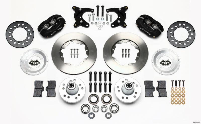 Wilwood Forged Dynalite Front Kit 11.00in 65-72 CDP A Body - 10in Drum Big Brake Kits Wilwood
