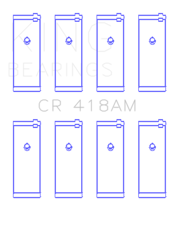King Daewoo A15DM/A15MF/A15SMS/A16DMS/G15MF /Opel /Vauxhall 16SV/E16SE (Size STD) Rod Bearing Set Bearings King Engine Bearings