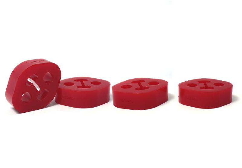 PERRIN Subaru / Universal 15mm ID 1.5in. Hole Offset Exhaust Hanger - Red (Sold Individually) Brackets Perrin Performance