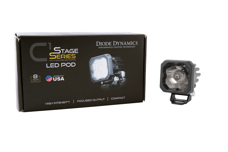 Diode Dynamics Stage Series C1 LED Pod Sport - White Wide Standard ABL Each Light Accessories and Wiring Diode Dynamics