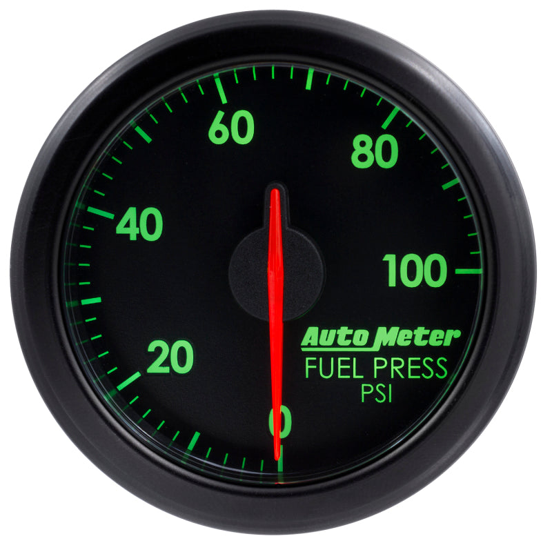 Autometer Airdrive 2-1/6in Fuel Pressure Gauge 0-100 PSI - Black Gauges AutoMeter