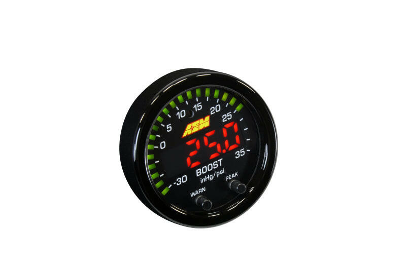 AEM X-Series Boost Pressure -30inHg 35psi Gauge Gauges AEM