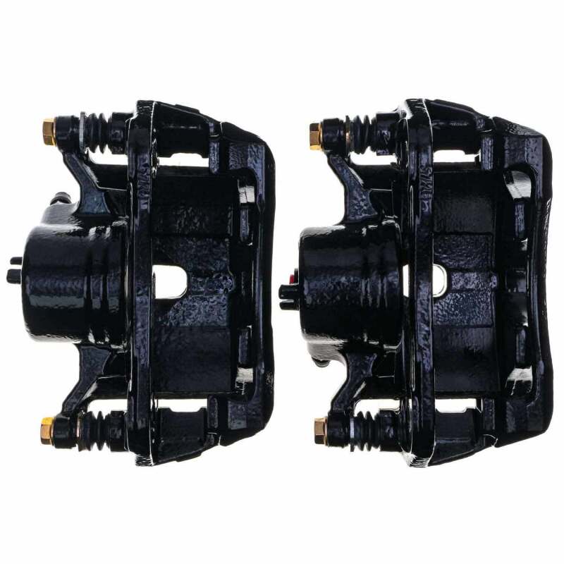 Power Stop 13-15 Acura ILX Front Black Caliper - Pair w/Bracket Brake Calipers - Perf PowerStop