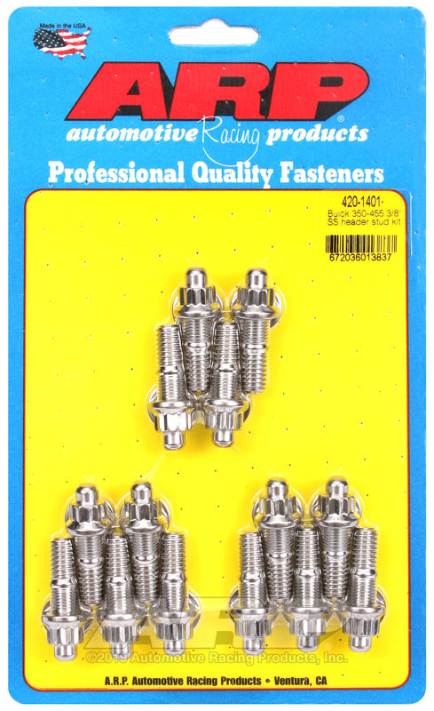ARP Buick 350-455 3/8in SS header stud kit Hardware Kits - Other ARP