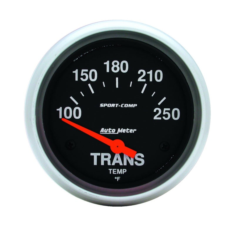 Autometer Sport-Comp 2-5/8in 100-250 Degrees (F) ElectricTransmission Temp Gauge Gauges AutoMeter