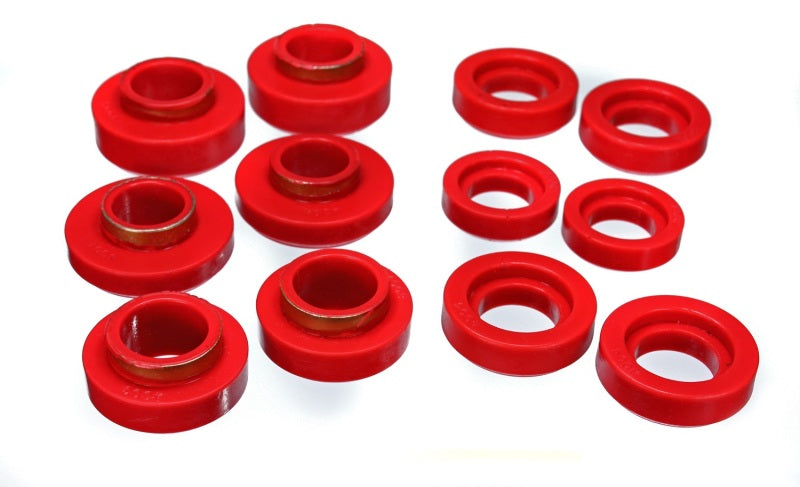 Energy Suspension GM Red Body to Frame Mount and Radiator Support Bushing Set Bushing Kits Energy Suspension