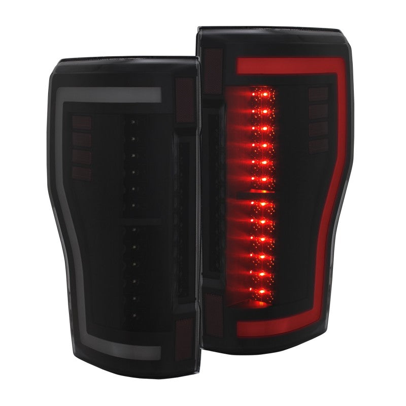 ANZO 2017+ Ford F-250 LED Taillights - Black/Smoke Tail Lights ANZO