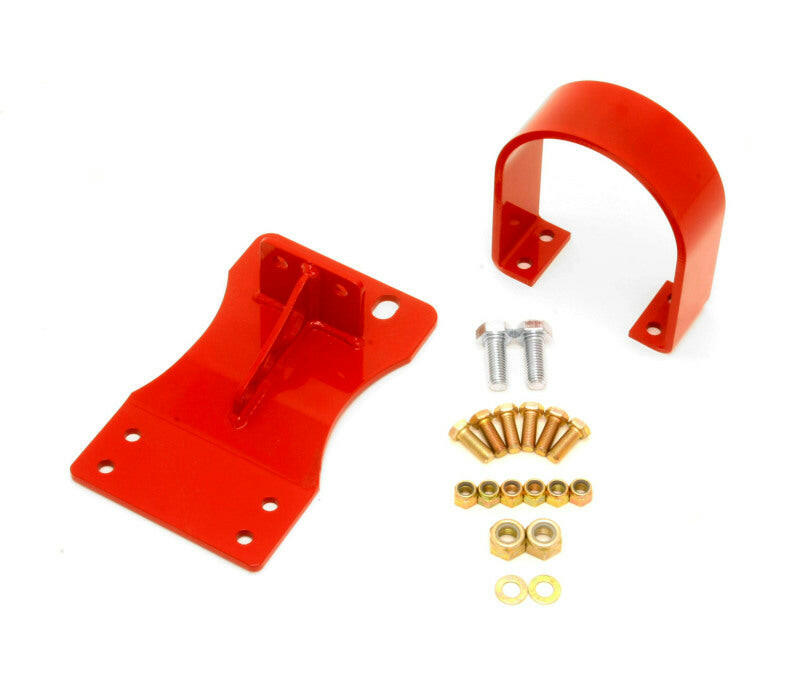 BMR 10-15 5th Gen Camaro V8 Auto Front Driveshaft Safety Loop - Red Driveshaft Loops BMR Suspension