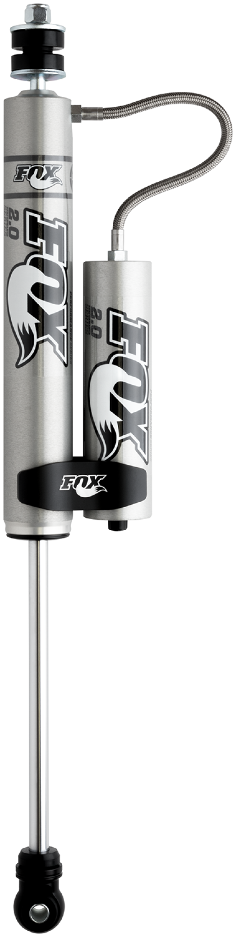 Fox 2.0 Performance Series 10.1in. Smooth Body Remote Res. Shock w/Stem Mount / Std Travel - Black Shocks and Struts FOX