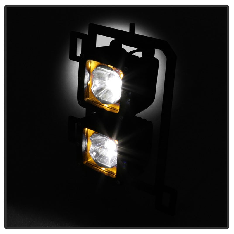 Spyder Dodge Ram 2013-2018 1500 Only Full LED Fog Lights W/Bracket and Universal Switch- Clear Fog Lights SPYDER