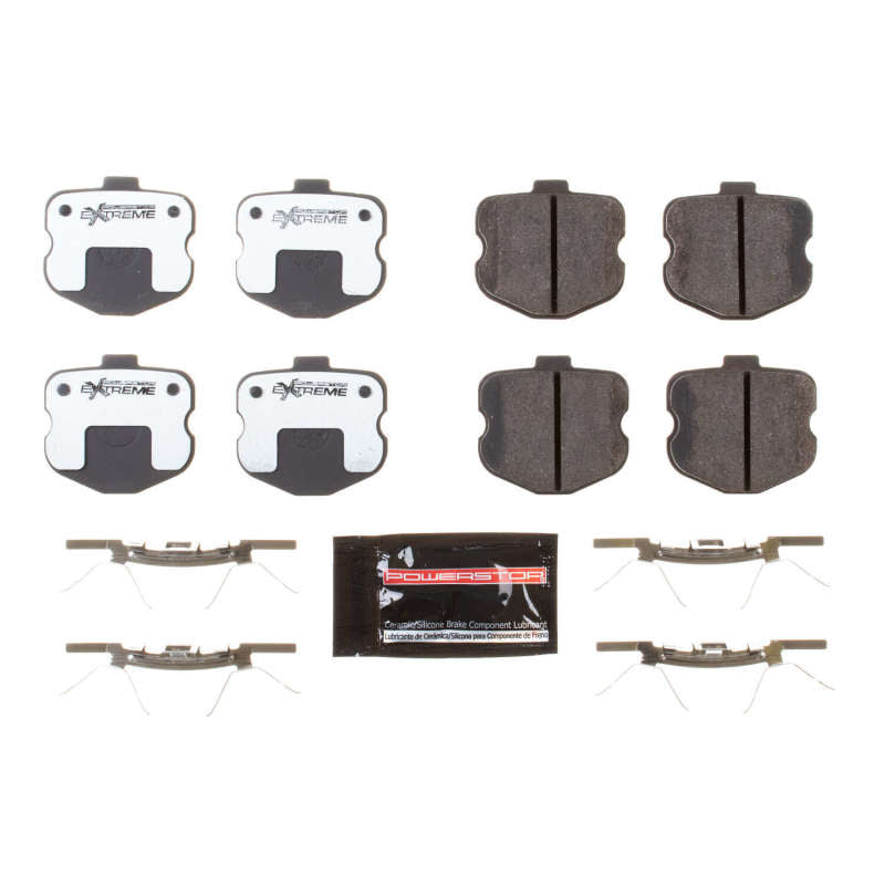 Power Stop 06-13 Chevrolet Corvette Rear Z26 Extreme Street Brake Pads w/Hardware Brake Pads - Performance PowerStop
