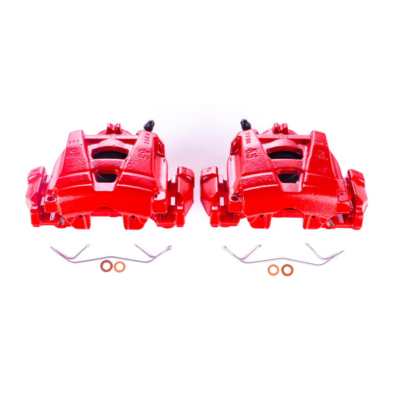 Power Stop 15-18 Audi Q3 Front Red Calipers w/Brackets - Pair Brake Calipers - Perf PowerStop