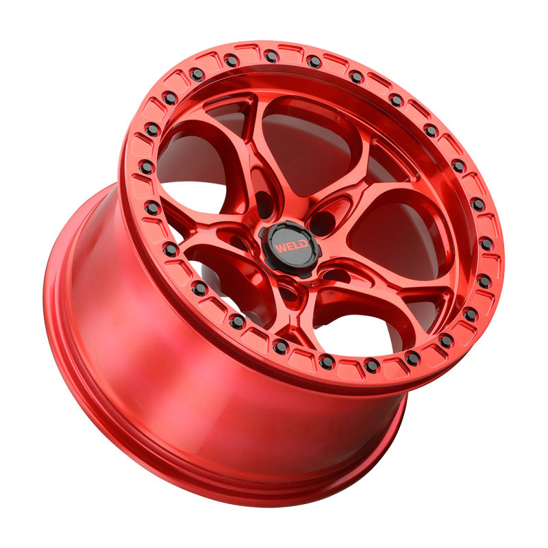 Weld Off-Road W906 17X10 Ledge Beadlock 5X127 ET-25 BS4.50 Candy Red / Red Ring 71.5 Wheels - Cast Weld