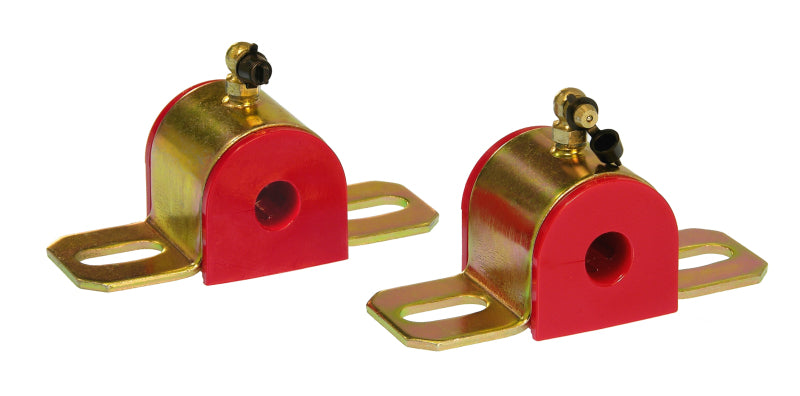 Prothane Universal 90 Deg Greasable Sway Bar Bushings - 9/16in - Type B Bracket - Red Sway Bar Bushings Prothane
