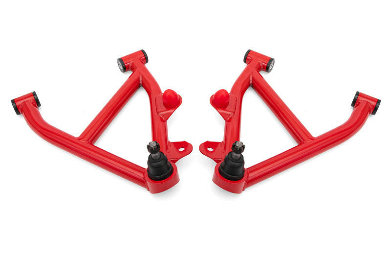 BMR 82-92 GM F-Body A-Arms Lower DOM Non-Adj Delrin Bushings Coilover - Red Control Arms BMR Suspension