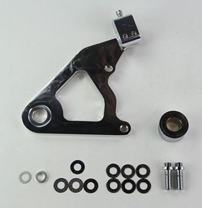 Wilwood Caliper Mounting Kit Polished w/Bracket GP310 2000-Present Softail Brake Hardware Wilwood