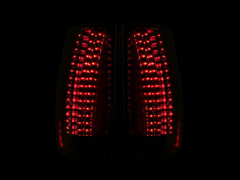 ANZO 2007-2014 Chevrolet Suburban LED Taillights Red/Clear - Escalade Look Tail Lights ANZO