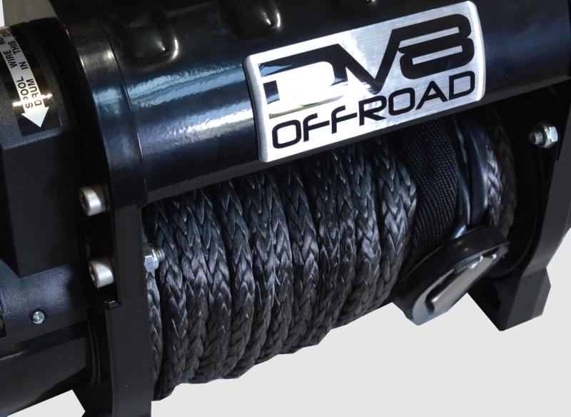 DV8 Offroad 12000 LB Winch w/ Synthetic Line & Wireless Remote - Black Winch Kit DV8 Offroad