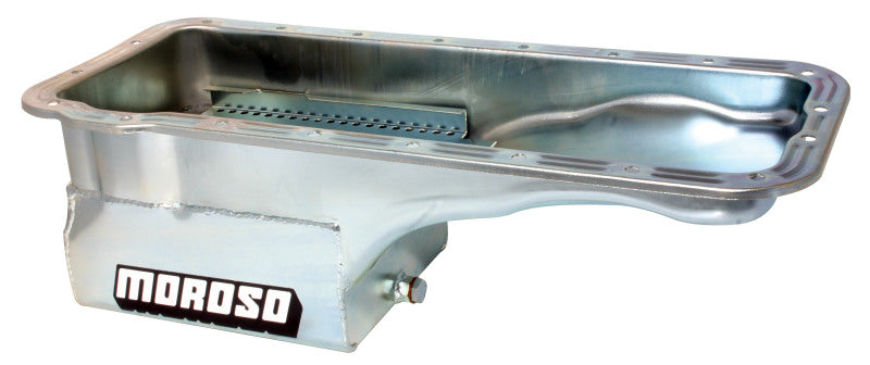 Moroso Ford 352-428 FE (w/Front Sump) Deep Wet Sump 7qt 7.5in Steel Oil Pan Oil Pans Moroso