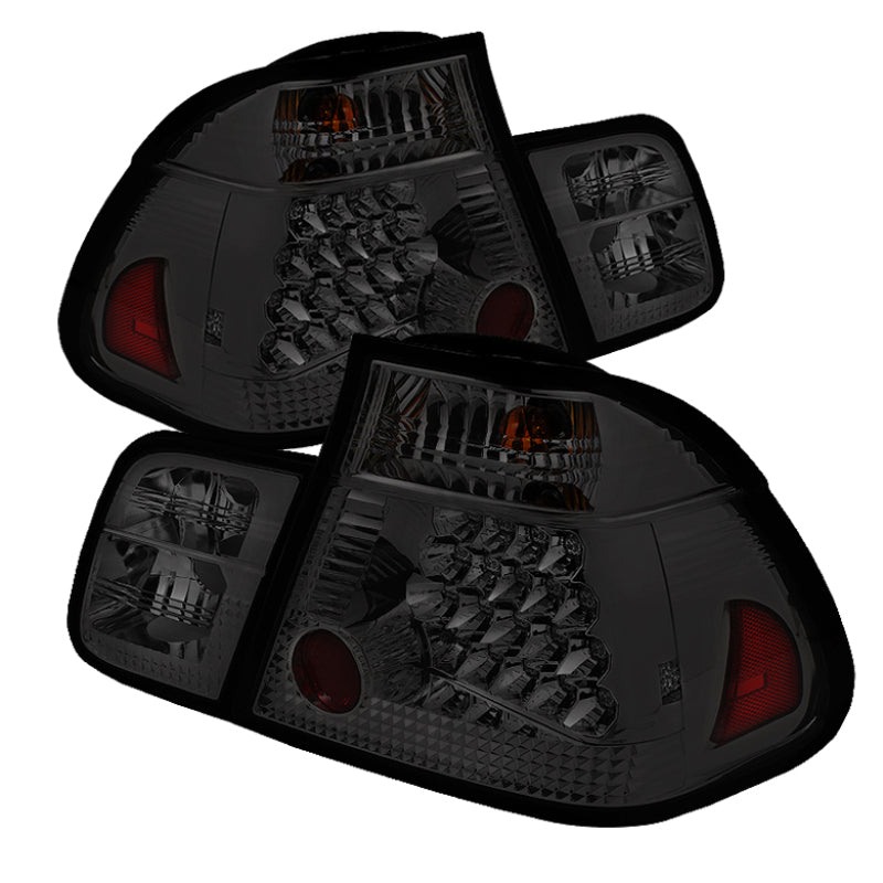 Spyder BMW E46 3-Series 02-05 4Dr Tail Lights Smke ALT-YD-BE4602-4D-LED-SM Tail Lights SPYDER